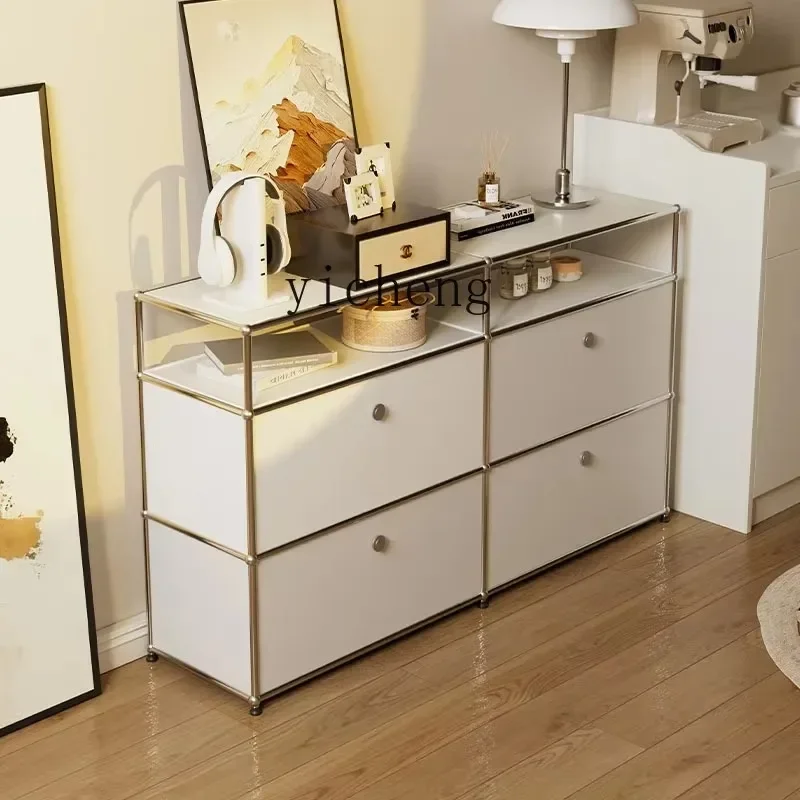 Stainless Steel Side Cabinet Module Combination Living Room Storage StorageL15