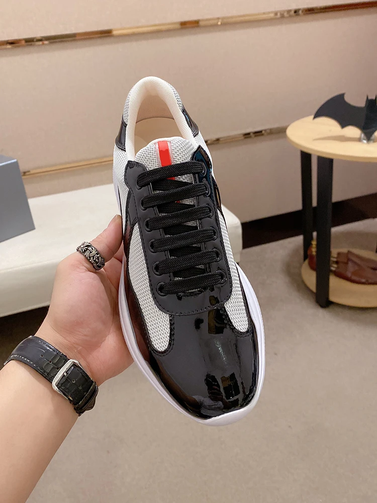 

Spring Summer Fashion Daily Casual Flat Bottom Sports Shoes Men's Round Toe Net Cloth Breathable Lace-Up Thick Bottom Shoes