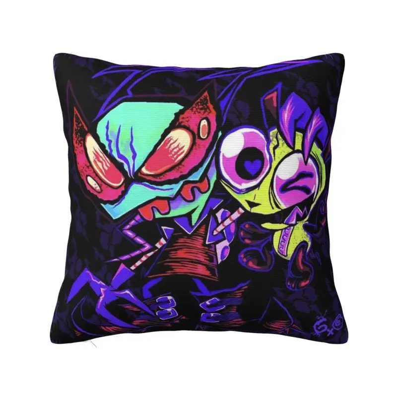 Custom I-Invader Z-Zim Cartoon Cushion Cover Printing Square Throw Pillow Case for Living Room Pillowcase Decoration