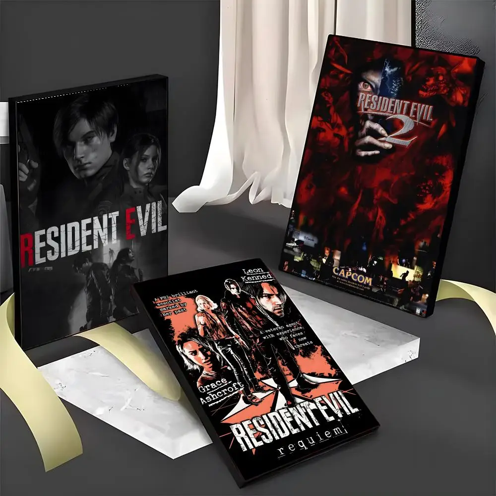 R-Resident Evil Game Poster PC Hot Poster Art HD Canvas AAA Advanced Aesthetic Printing Paper Wall Art For Living Room Home Deco