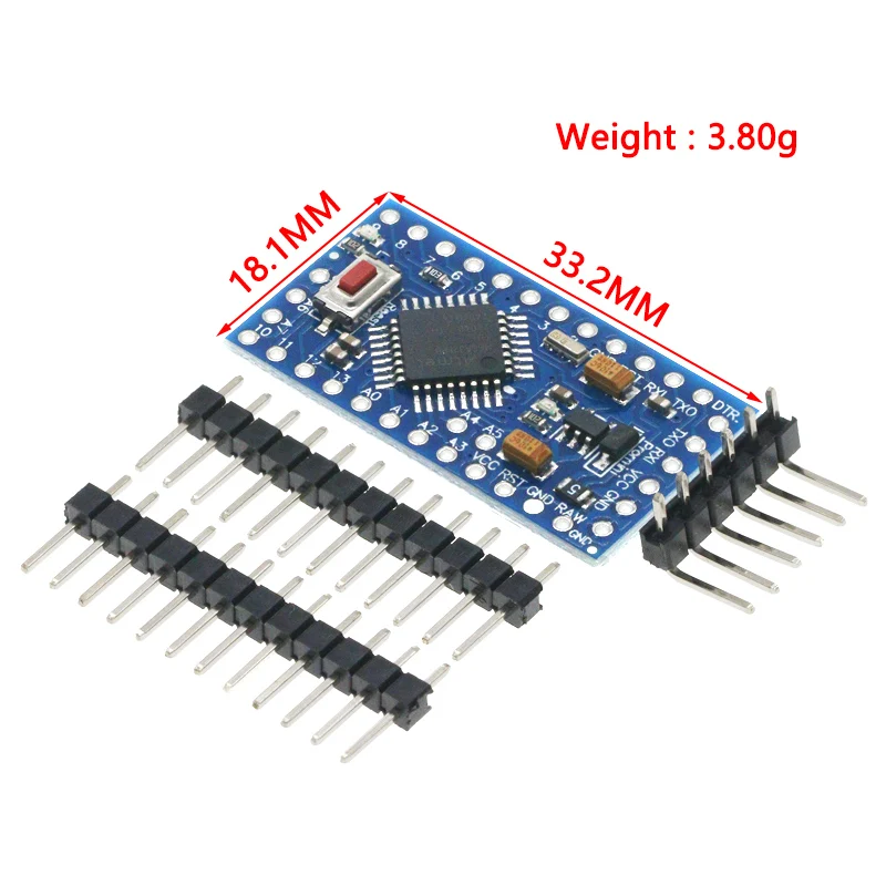 Pro mini Atmega328P/Atmega168PA-AU Pro Mini 328 Mini ATMEGA328 3.3V 8MHz 5V 16Mhz forArduino Compatible Nano CP2102 FT232RL