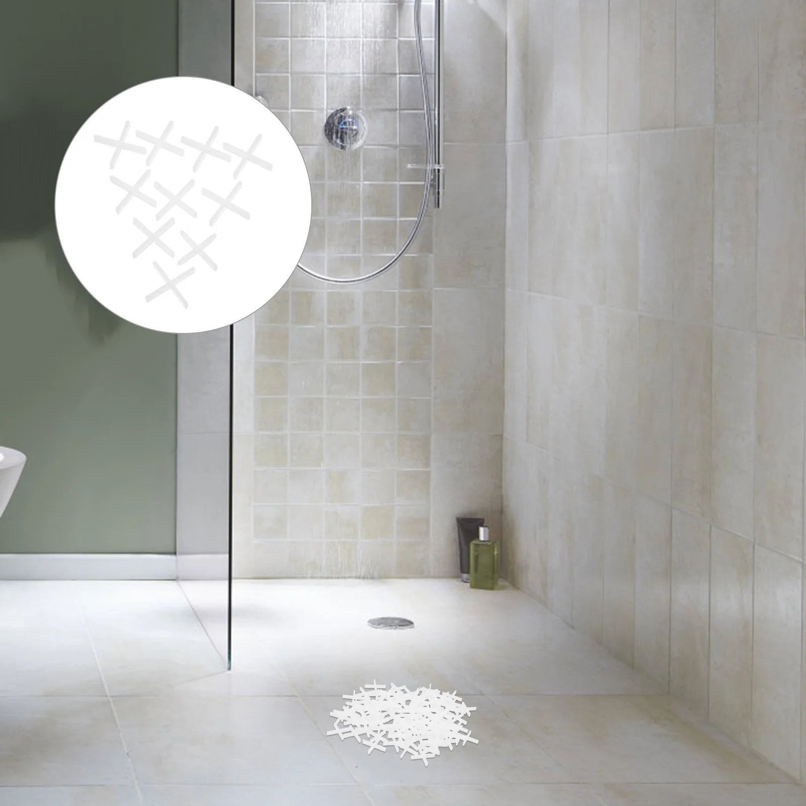 500 قطعة فاصل متقاطع للبلاط 1.5 مللي متر فواصل سيراميك من البورسلين نظام تسوية لتركيب بلاط الحائط الأرضي أداة ضبط تحديد المواقع