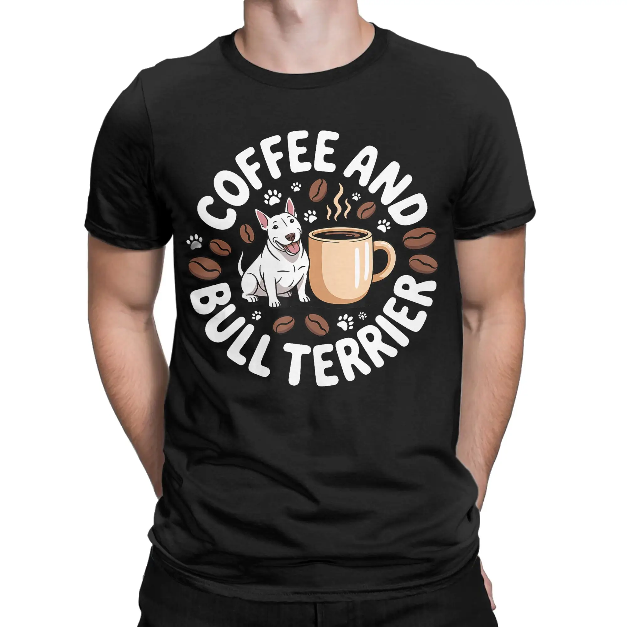 Bull Terrier Dog T-Shirts for Men Women  Casual Cotton Tees Round Collar Short Sleeve T Shirt Plus Size Clothes
