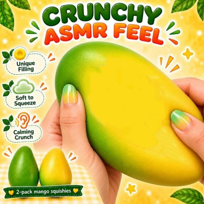 Mango Fluid Ball Simulation Fruit Color Change Pinch Music Internet Celebrity Fluid Stress Relief Toy Stress Relief Tool