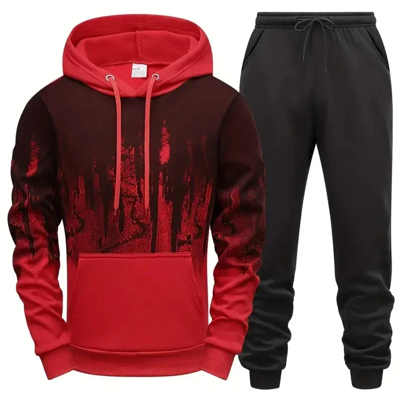 Hot Sale Men New Tracksuit Hoodies+Black Sweatpants High Quality Male Dialy Casual Sports Jogging Set Autumn Winter Outfits 2026