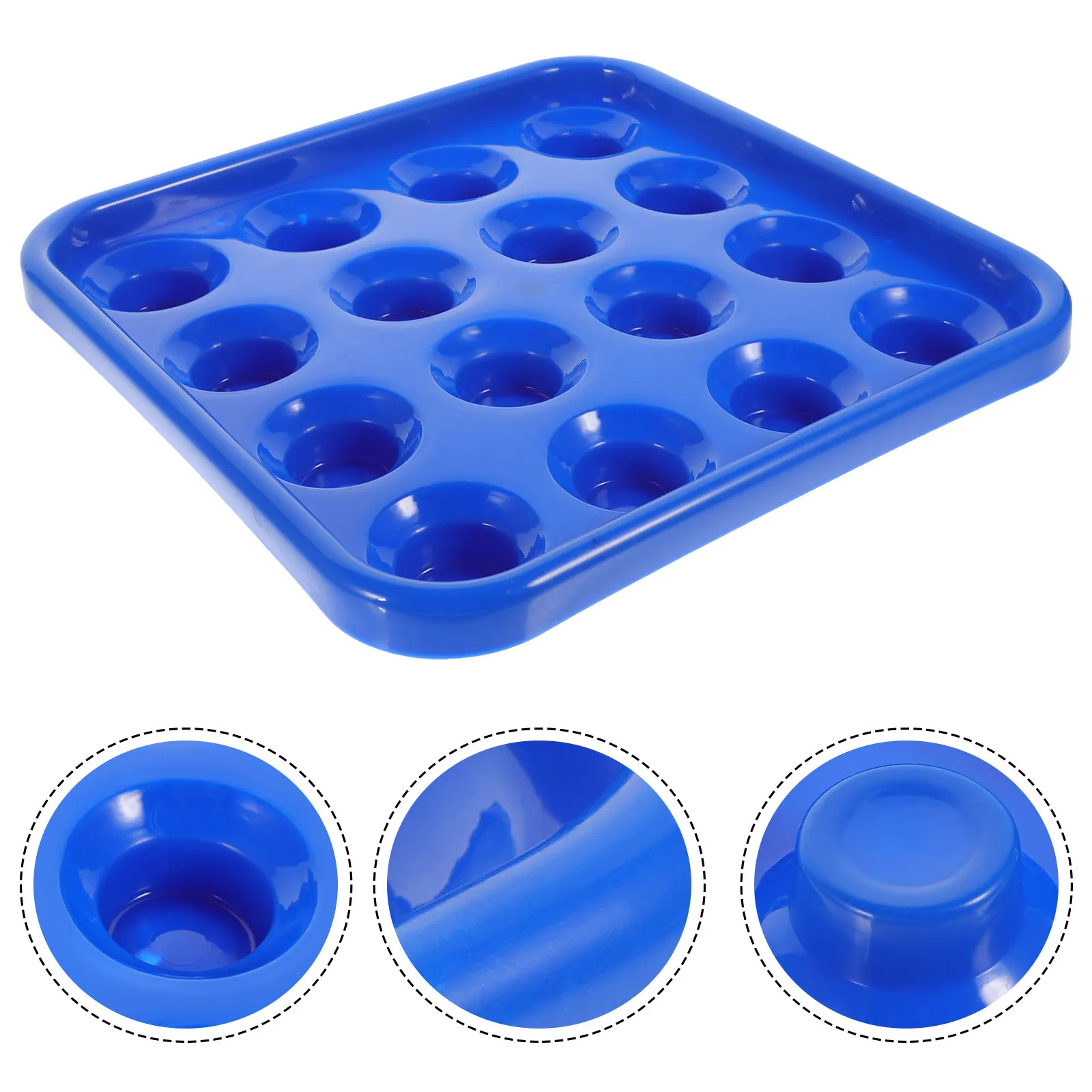 

Tray Billiard Balls Display Case Desktop Rack Pool Table Accessory Billiards Travel Container Blue Pallet