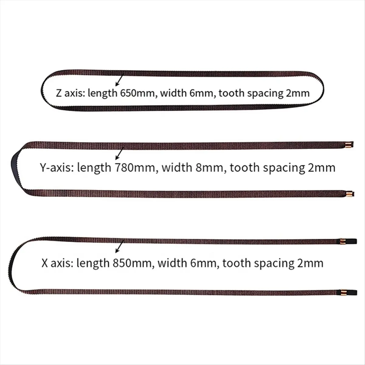 L70A For Kobra 3 X+Y+Z Timing Belts Kit X-Axis Y-Axis Z-Axis Synchronous Belt Kit High Precision Replacement Parts