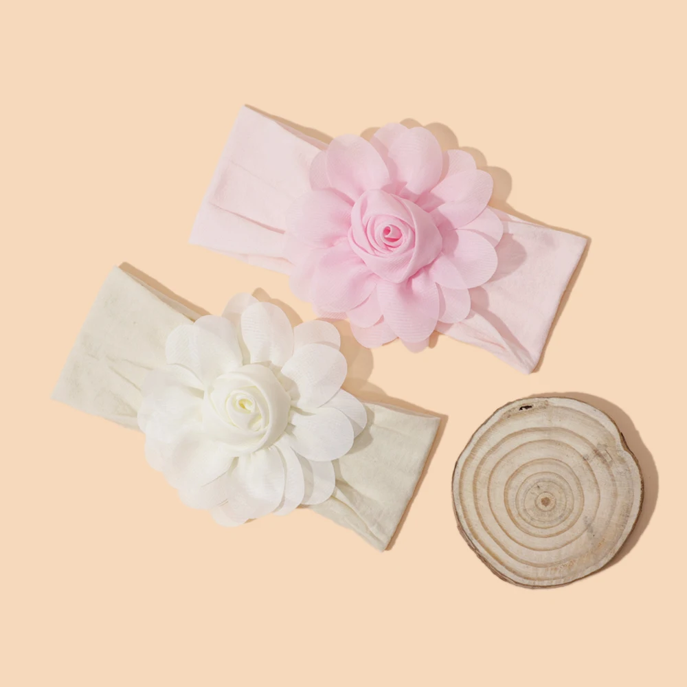 Headband Baby Girl Newborn Fashion Cute Flower Headwear Nylon Soft Hair Band Princess Headdress Newborn Baby Hair Accessories