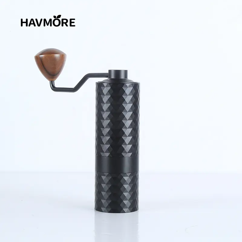 مطحنة قهوة يدوية محسنة من HAVMORE، احترافية من الفولاذ المقاوم للصدأ، قابلة للتعديل، مطحنة بُر يدوية لحبوب القهوة - 6