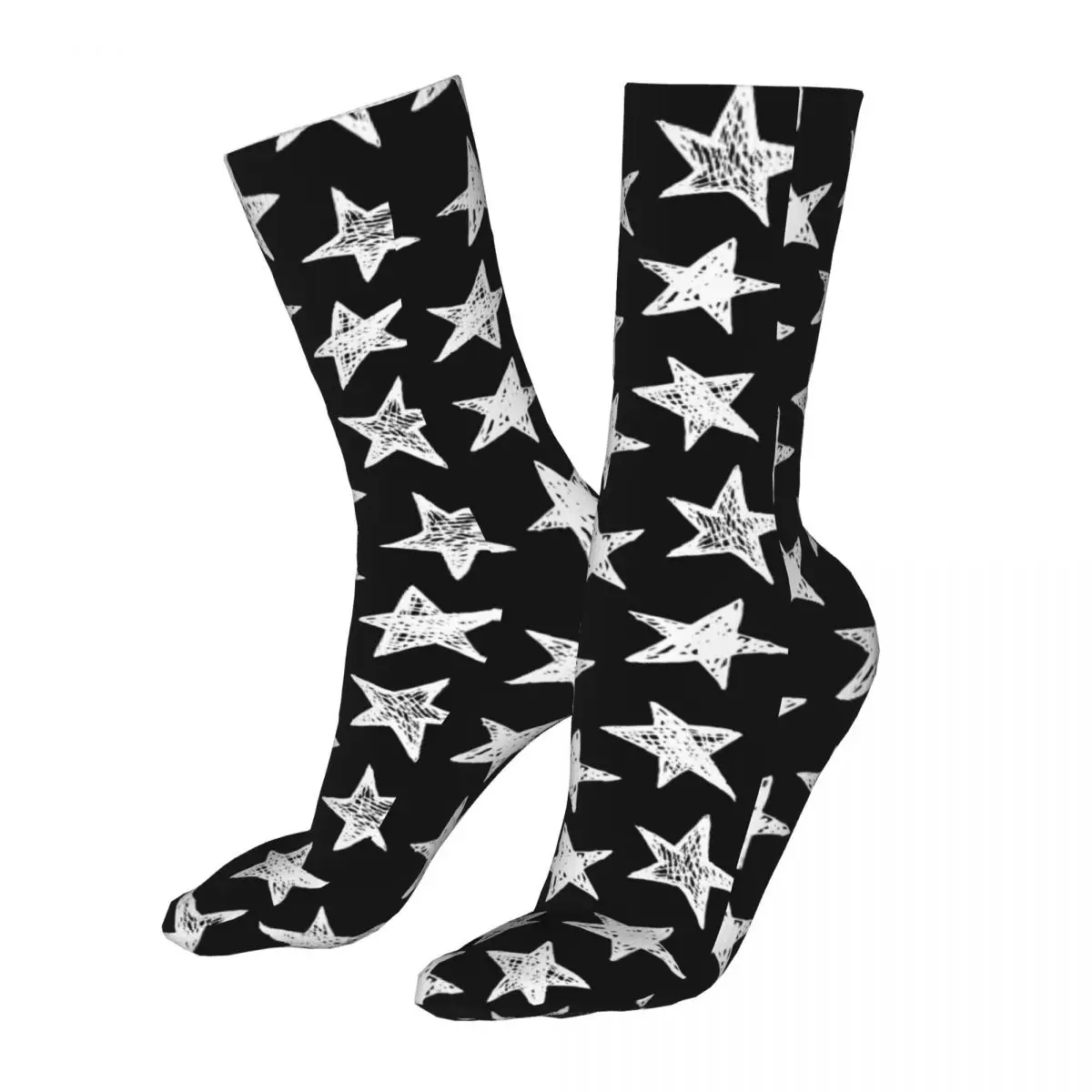 Men Bike Star Pattern Socks Cotton Happy Woman Socks