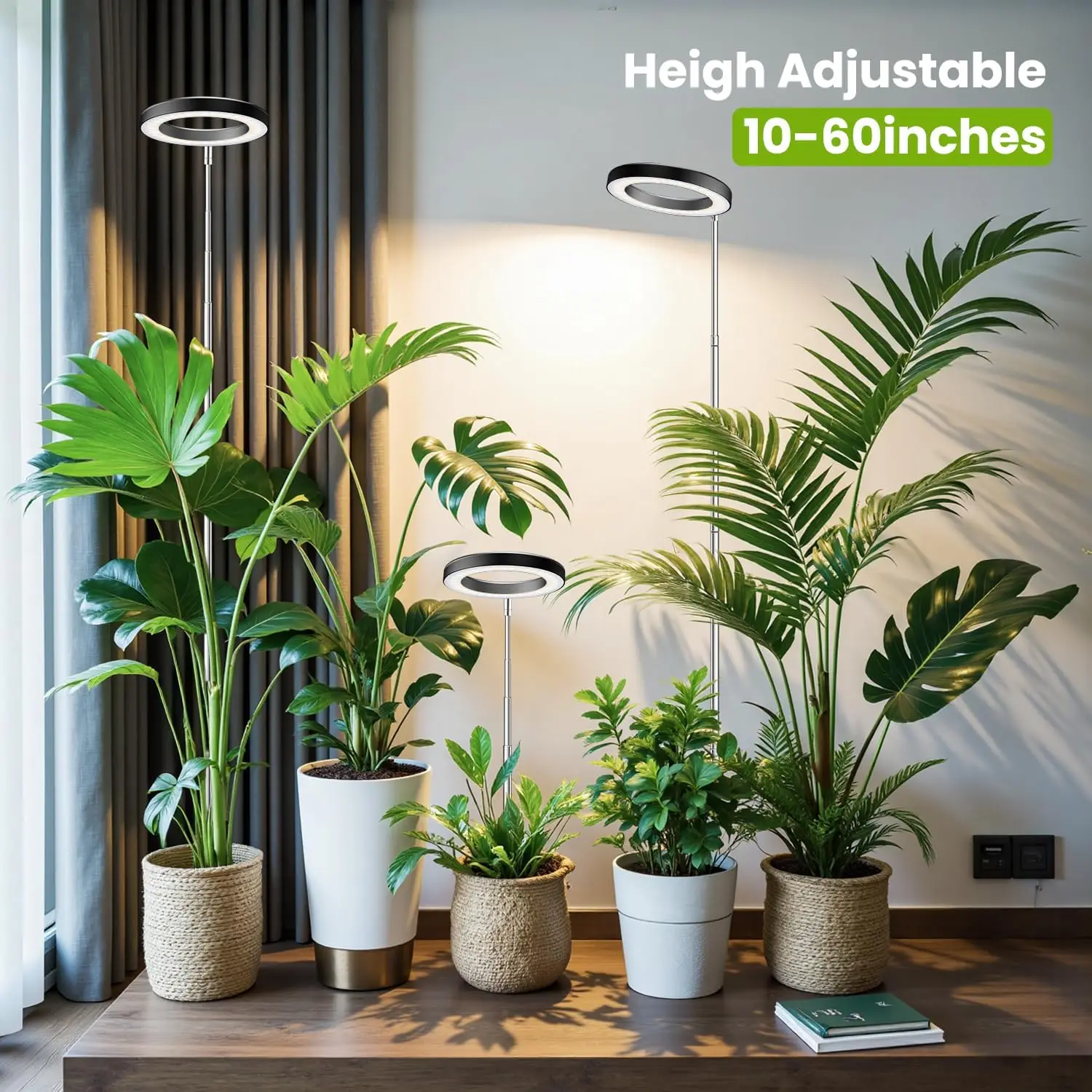 Adjustable Indoor Plant Led Grow Light 72 Full-Spectrum Bead Adjustable Brightness Retractable Stand USB Powered for Large Plant