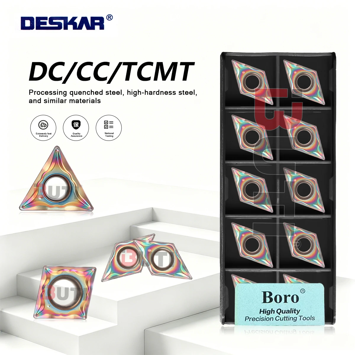 DC/CC/TCMT DESKAR Color Turning Blades DCMT070204 CCMT060204 TCMT110208-LM TF918 DESKAR 100% Original Inner Hole Cutting Insert