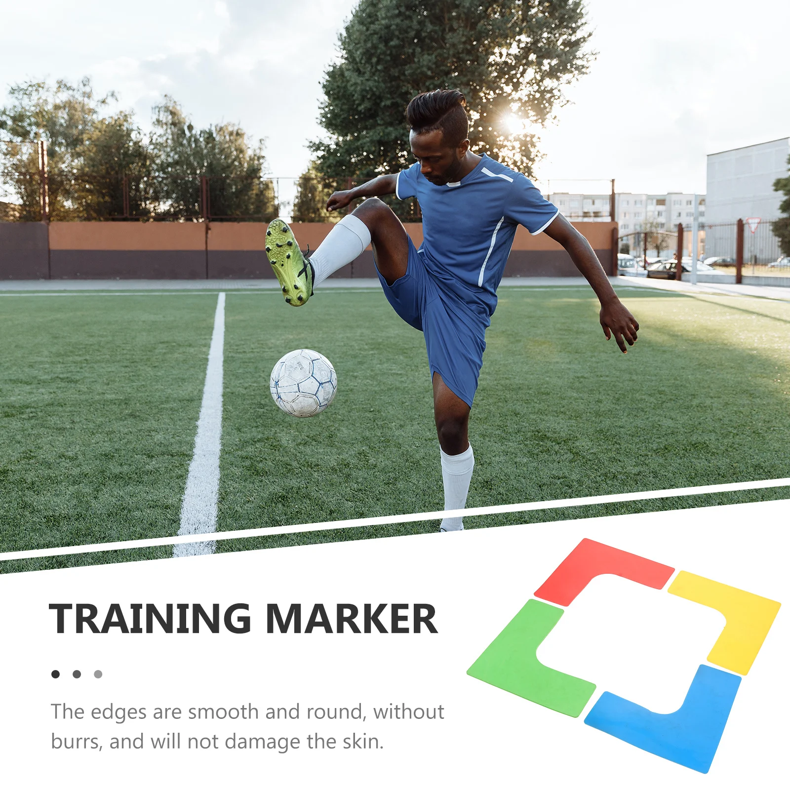 

4pcs Right Angle Markers Floor Signs Sports Training Ground Marking Tools Agility Marker Pad Outdoor Exercise Aids Fitness