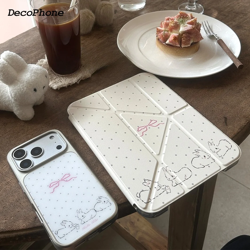 

Tablet CASE For Samsung Galaxy Tab A8/A9/A11+FE LITE PLUS/Galaxy Tab S6 Lite/S7/S8/S9/S10+ FEINS cute bunny 3+Y-fold tablet CASE