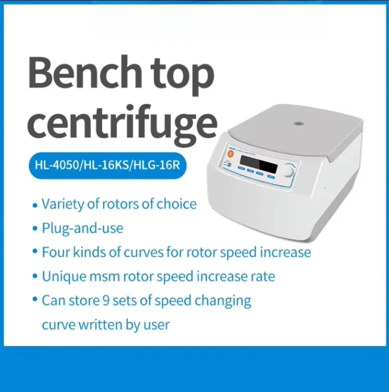 Centrifuge Laboratory Bench Top Low Speed Centrifuge 50ml/15ml/10ml Plastic & Metal ISO13485/CE Certified