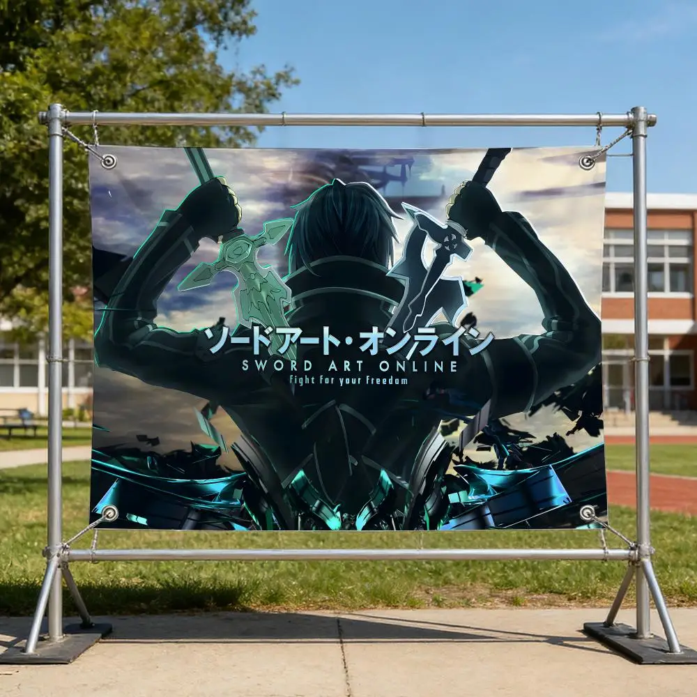 Anime Manga Sword Art Online Flags Specialized for indoor and outdoor home decorations, outdoor camping, and bar parties