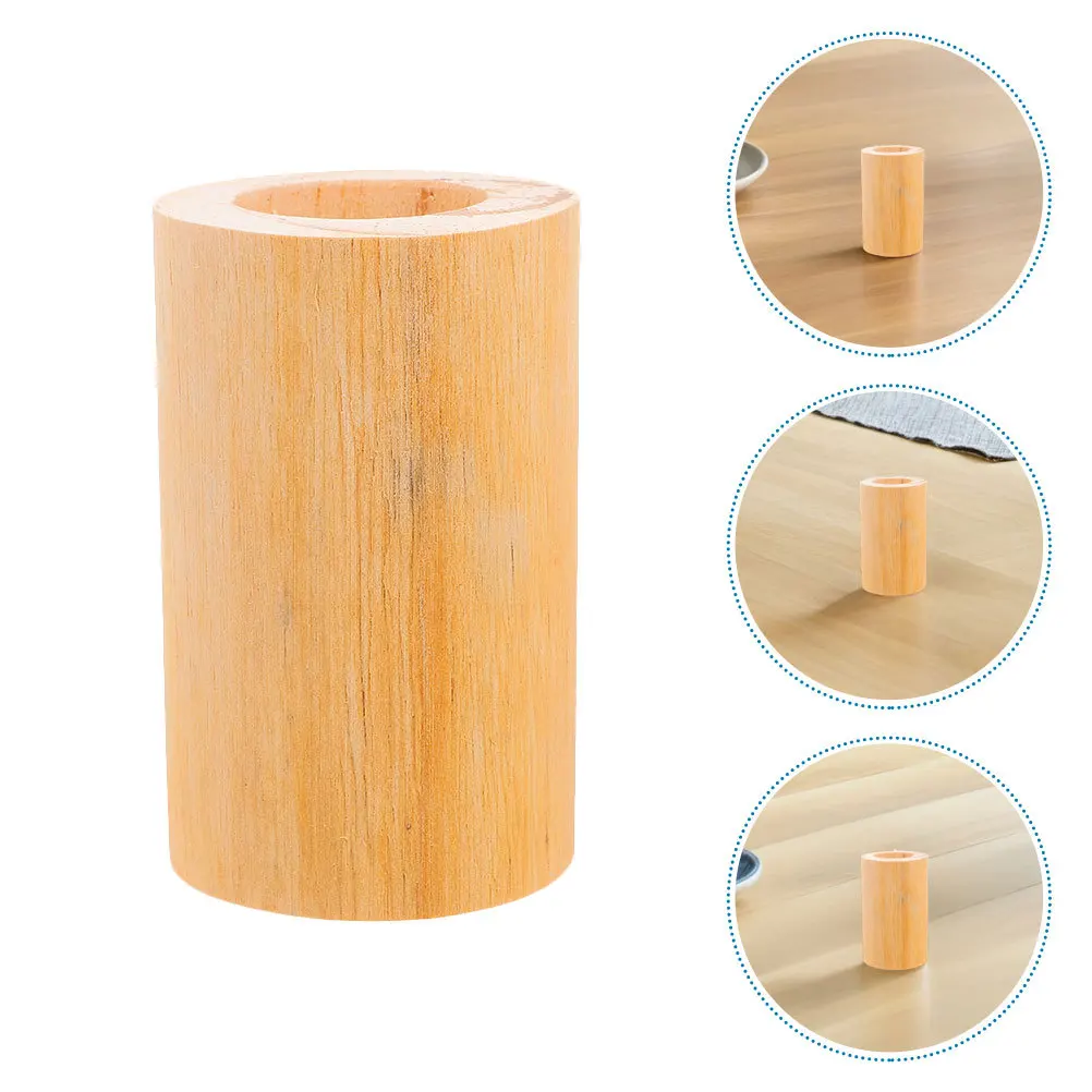 

4Pcs Wood Furniture Bed Riser Cylinder Round Height Extender Stable Sofa Couch Table Support 3.2cm Inner Diameter