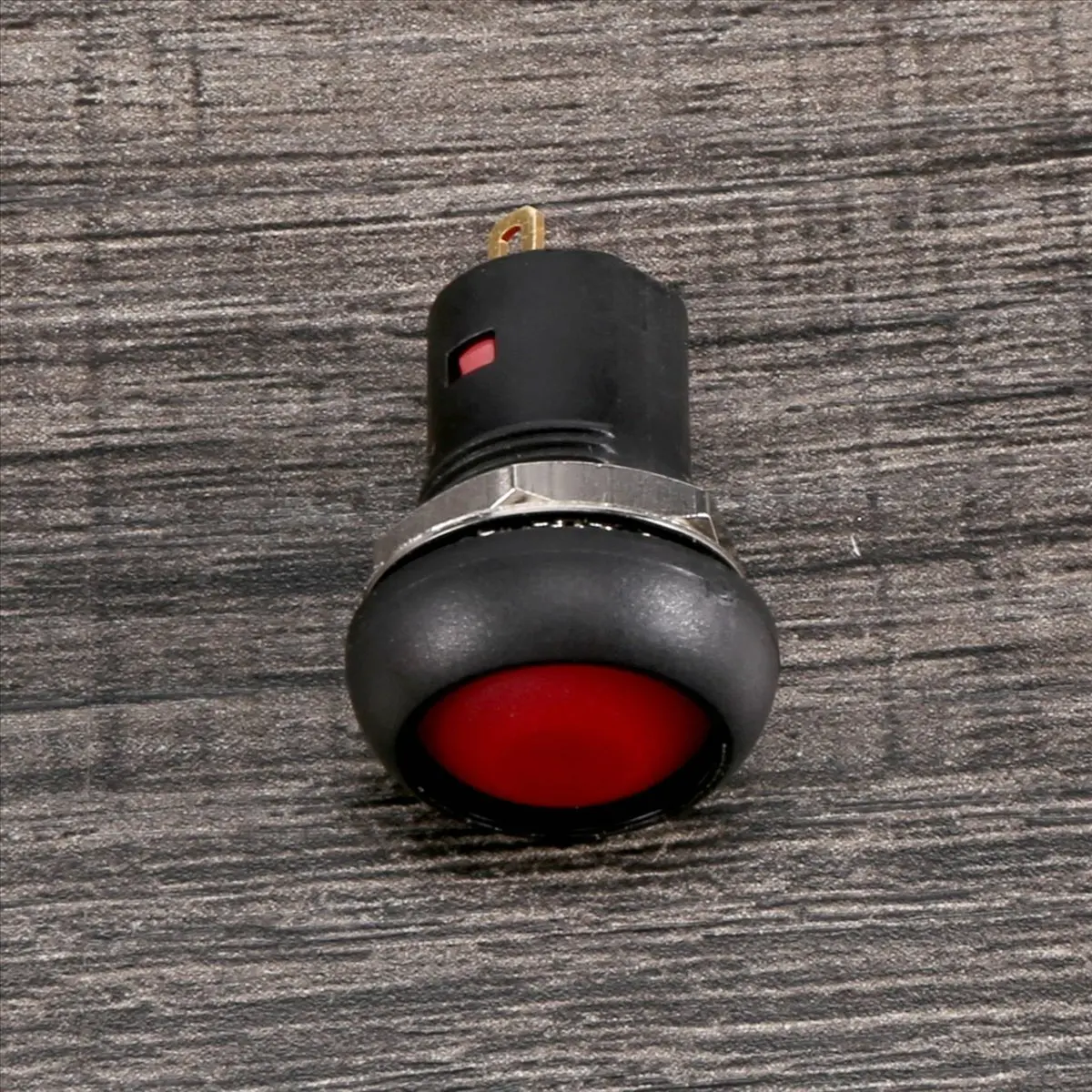 ABAN  Latching Waterproof 12mm Push Button Switch SPST 2A IP67, Red