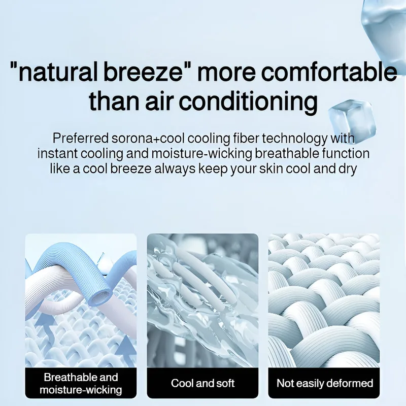 👖Men's Ice Silk 🔥Summer Thin Sports Breathable Conditioning Quick Dry Nine-Point Loose Large Size Cuffed