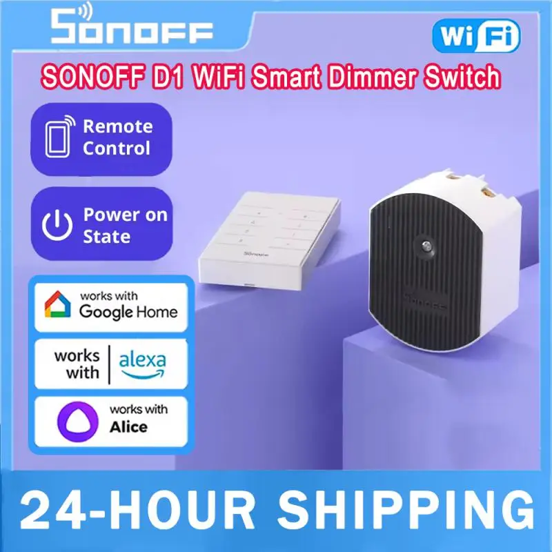 SONOFF D1 Dimmer Smart Switch WiFi Smart Light Switch DIY Mini Module APP/Voice/433MHz Remote Control With RM433R2 Controller