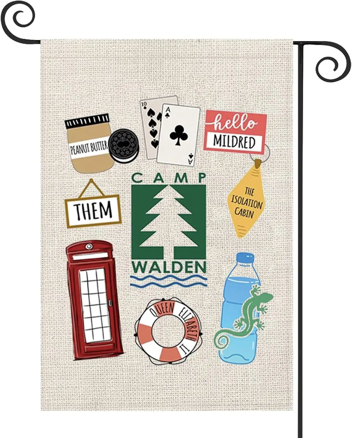 WCGXKO Classic Movie Inspired Garden Flag Sign Flag Camp Parent Trap 90s Movie Garden Merchandise (CAMP W Flag) MMZ