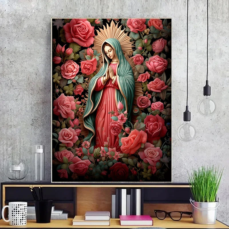 Our Lady of Guadalupe DIY 5D Diamond Painting Religion New 2024 Full Square Round Diamond Embroidery Crafts Set Home Decoration