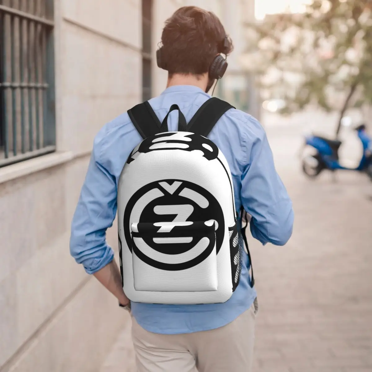 

White CZ Guns Logo Backpack Boys Girls BookBag Kids School Bag Laptop Shoulder Bags for Men Women