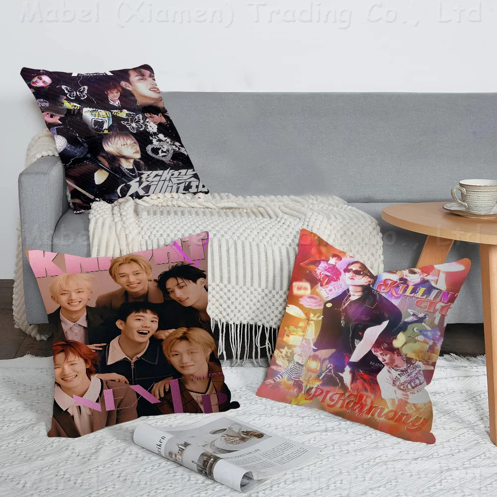 Custom P1Harmony KPOP Personalized Picture Text Home Decorative Pillows Household Gifts 45x45cm