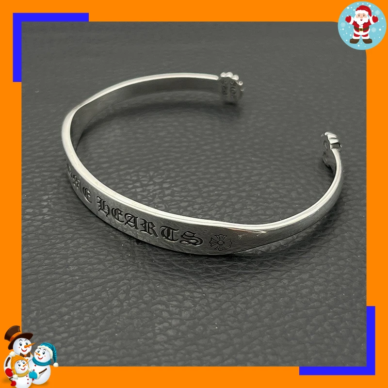 Premium Retro Letter Bracelet Men's and Women's Cross Flower Scroll Classic Bracelet Men's Domineering Trendy Brand