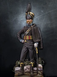 New Unassembled 1/24 75mm Hussar Officer Brunswick winter Resin Kit DIY Toys Unpainted resin model