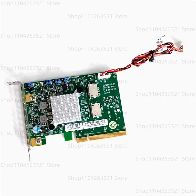 For Ultra Micro AOC-SLG3-2E4T PCIe NVMe U.2 Adapter Card Oculink SFF-8611 Extended Card