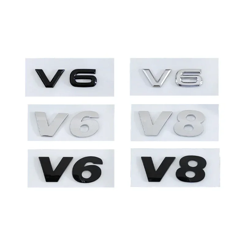 

ABS 3D Trunk Sticker Rear Badge Emblem V6 V8 Sticker For Volkswagen VW Golf Passat Jetta Touareg Bora Scirocco Sharan Lavida