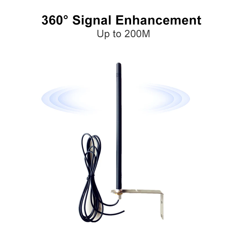 External Antenna Kit For Remote Distance Up 200m+Garage Door Gate Aerial 433 MHZ Garage Doors Antenna And Wall Mounted Base
