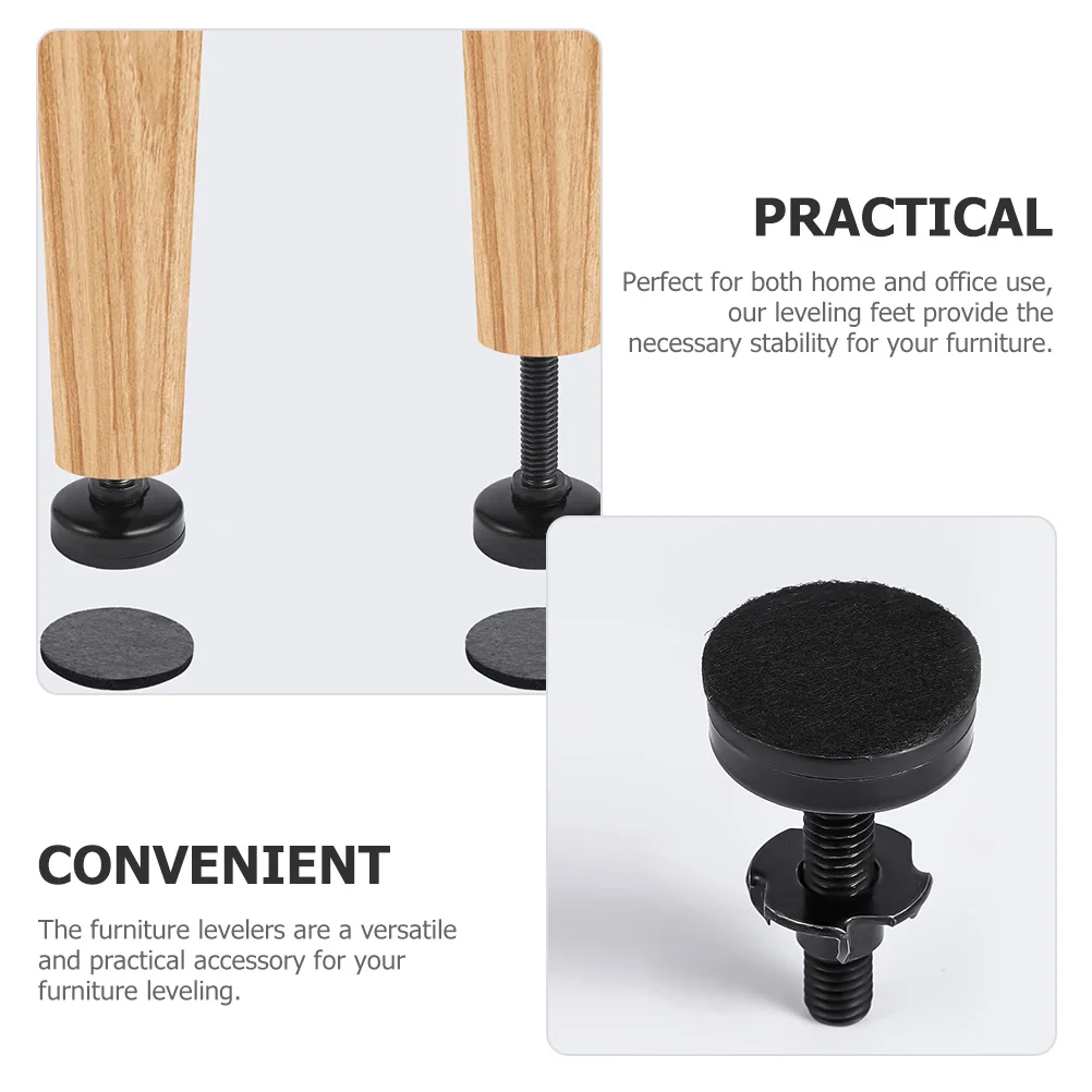 

10Pcs Sofa Feet Adjustable Furniture Levelers Heavy Duty Leg Levelers Stable Support Furniture Legs for Home Office