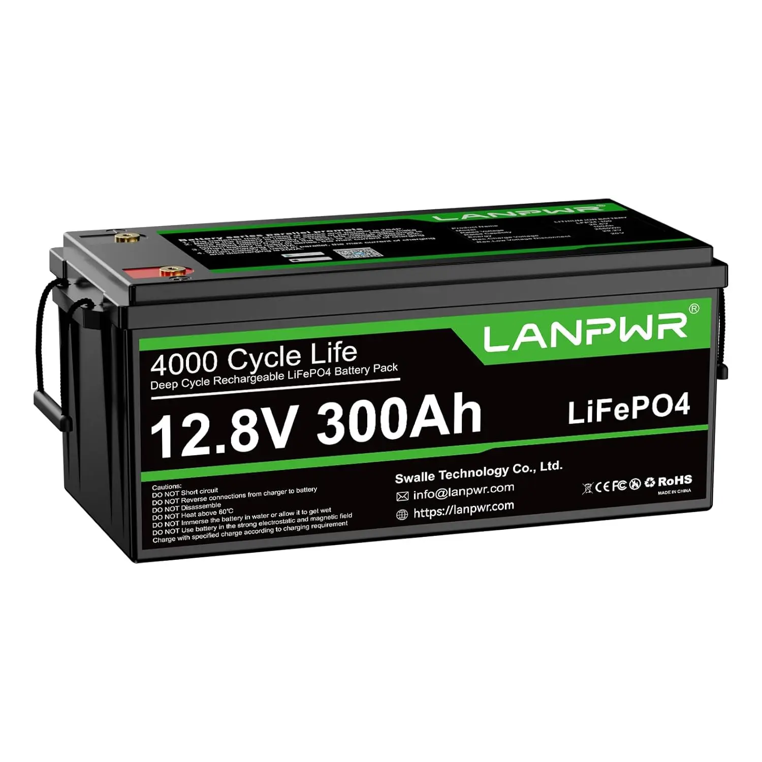 

Аккумулятор LiFePO4 12В 300Ач с Bluetooth, элементами класса А, литиевая батарея глубокого разряда с интеллектуальной BMS 200А, для низких температур, на заказ