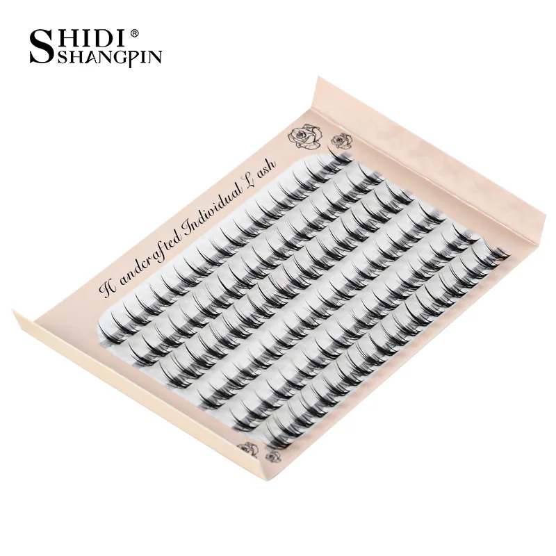 1 Box Wimpernverlängerungs-Bundles, vorgefertigte C-Curl-Wimpern, natürliche Cluster-Wimpern, Einzelwimpern, Make-up-Tool, Faux Cils XMX – Detail 7
