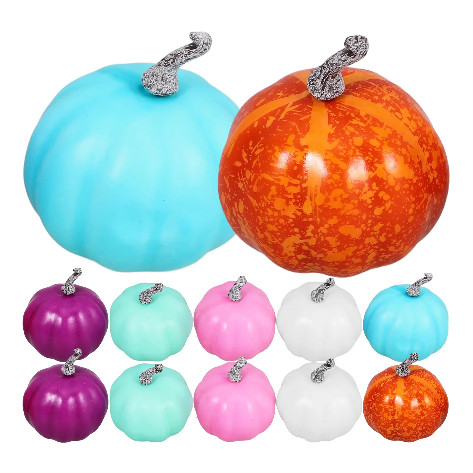 

12pcs Simulation Mini Pumpkins Realistic Artificial Foams Decor For Halloween Party Harvest Festival Centerpiece Tabletop