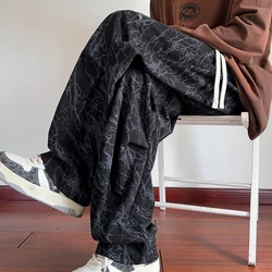 Pantalones de pana de otoño para hombre, pantalones informales Retro a la moda, ropa de calle para hombre, pantalones de pierna ancha holgados de Hip-hop, pantalones para hombre de talla grande 5XL