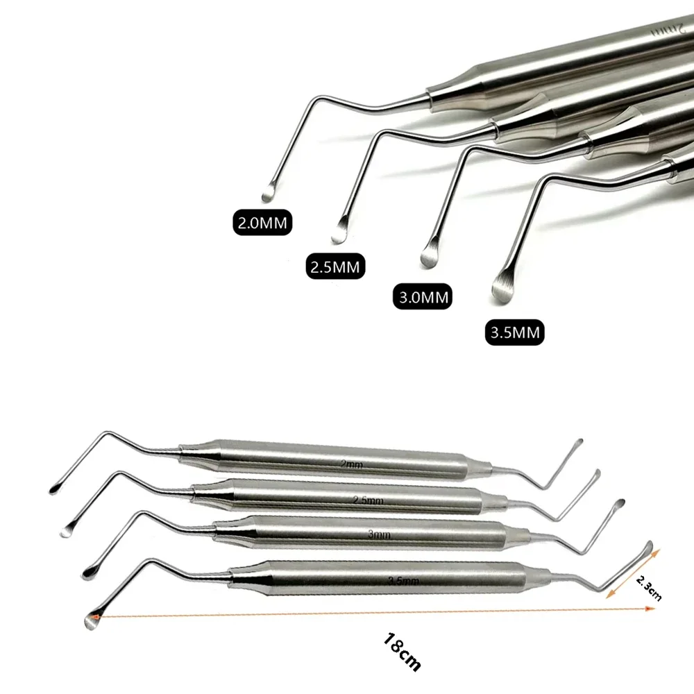 Dental Gracey Curette Perio Kit Stainless Steel Periodontal Curette Scaler for Tooth Cleaning Dentist Tools view 2