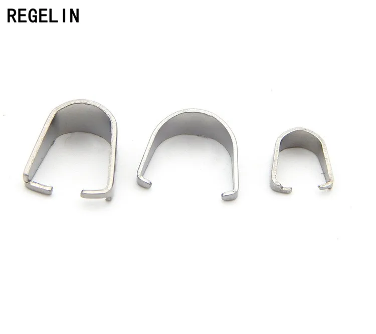 REGELIN zawieszki ze stali nierdzewnej klamrami Pinch klip instrumentu umorzenia lub konwersji długu naszyjnik z koralików złącza 50 sztuk/partia dla naszyjnik DIY biżuteria
