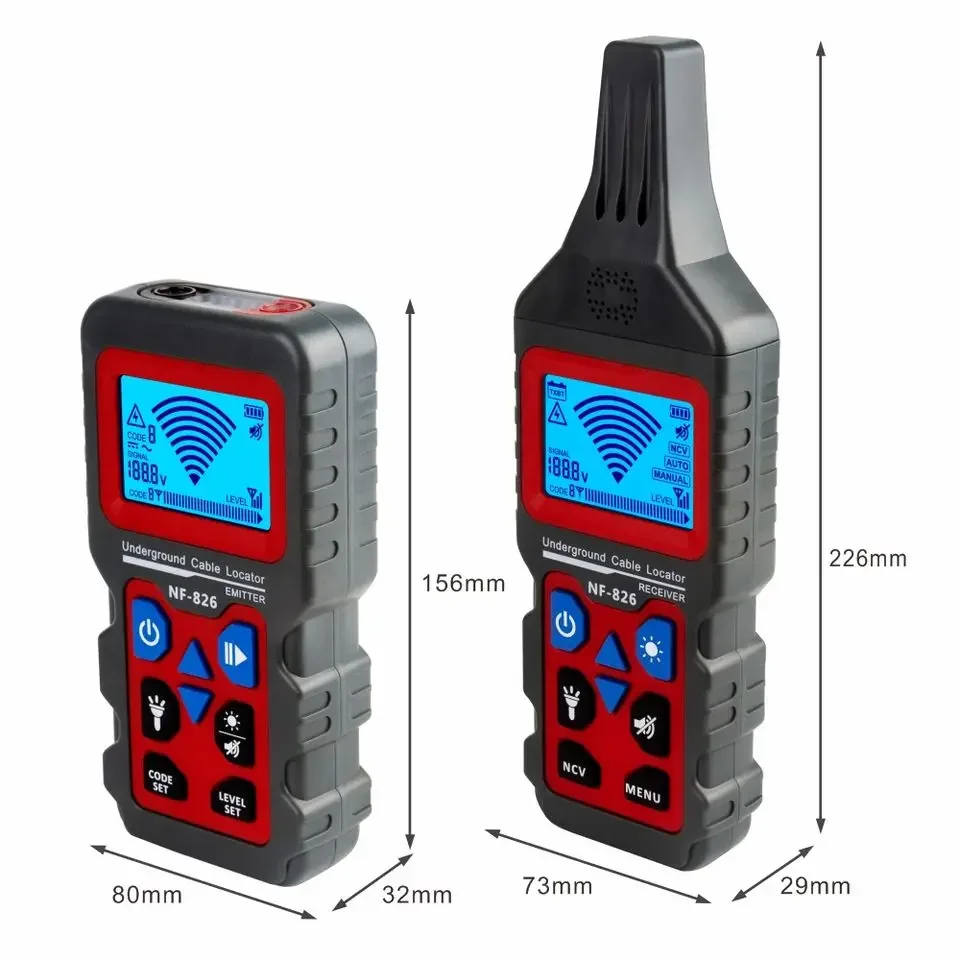 Noyafa underground wire and cable metal pipe positioning detector NF-826 built-in lithium battery