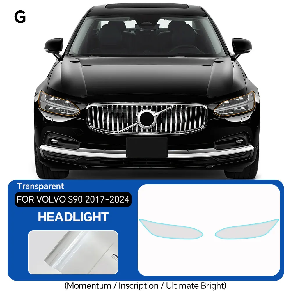 PPF For Volvo S90 2017-2024 Headlight Rearview Film B Pillars Paint Protection Film Transparent TPU Anti-scratch Repair Refit