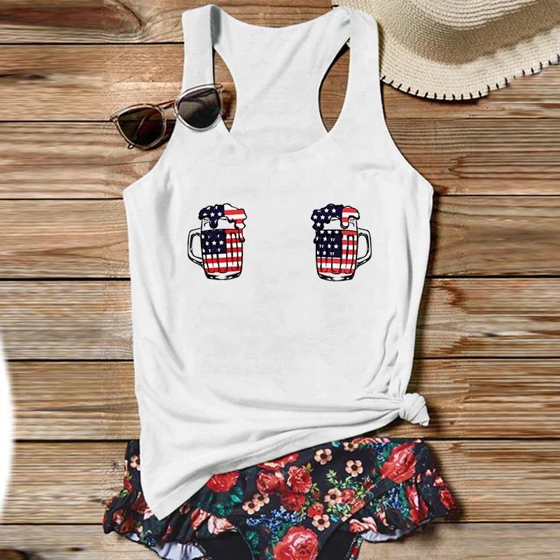 

Fourth of July Beer Mug Shirt 4th of July Tank Beer Shirt Fourth of July Tank Top Red White and Blue Shirts America Tops Women