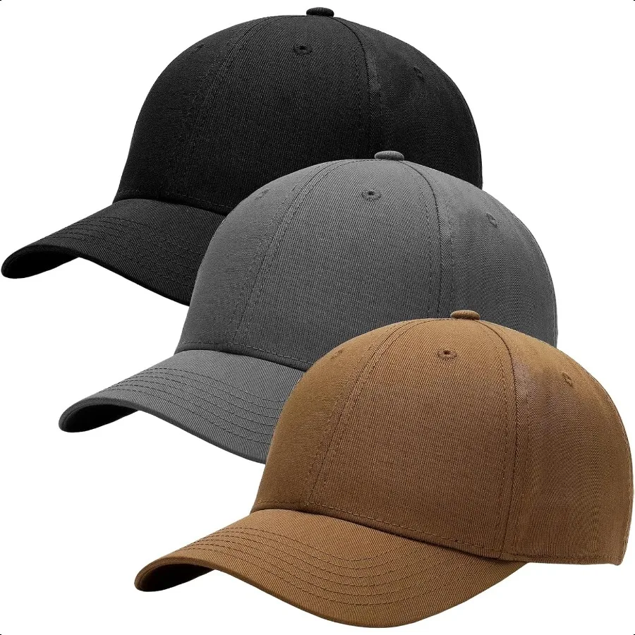 

FURTALK Mens Structured Baseball Cap Adjustable Washed Cotton Golf Dad Hat Plain Classic Hats for Men