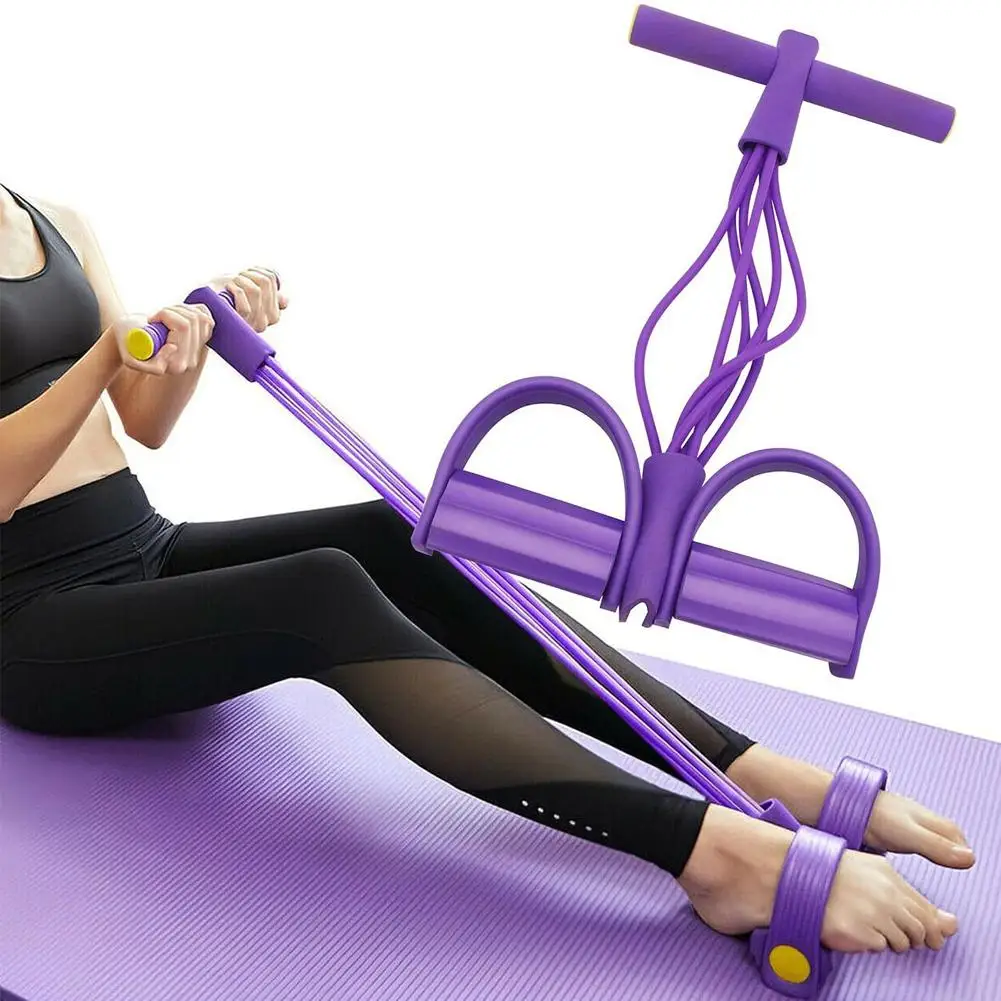 Multifunction Tension Rope, 6-Tube Elastic Yoga Pedal Puller Resistance Band, Natural Latex Tension Rope Fitness Equipment image 4