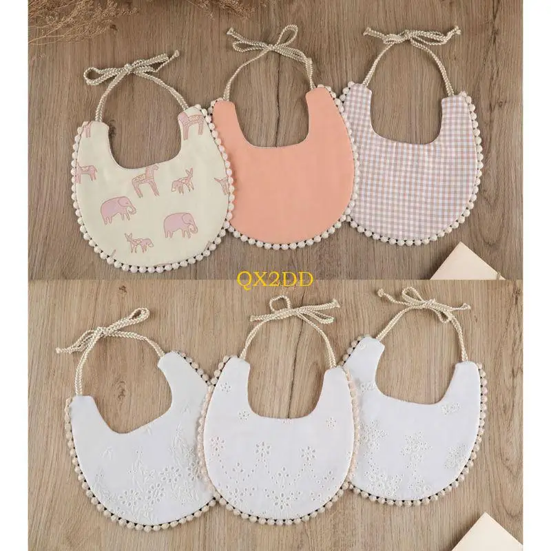 

QX2D Двойная боковая нагрубка мальчиков для девочек реквизит Bandana Countryside Burp Burp