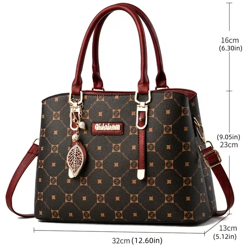 PU Fashion Large Capacity Women's Handbag, Made of High-quality Fabric, Can Be Carried on The Shoulder or Cross-body.