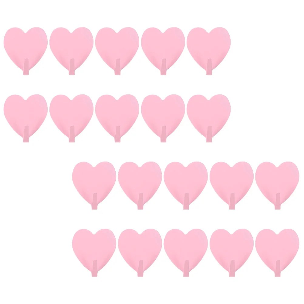 

20 Pcs Love Sticky Hook Heavy Duty Hooks Shower for Hanging Stainless Steel Towel Metal Office Towels