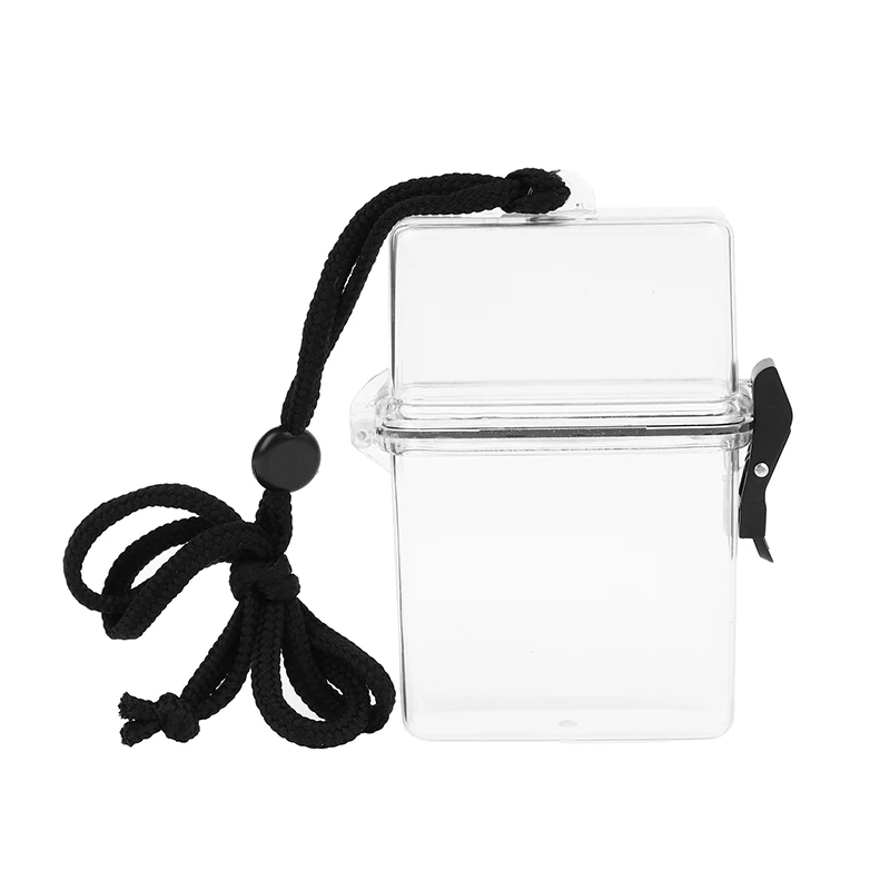 Hot Portable Small Card Sealed Storage Can Money Key Waterproof Tank Transparent Collect Classification Box School Stationery
