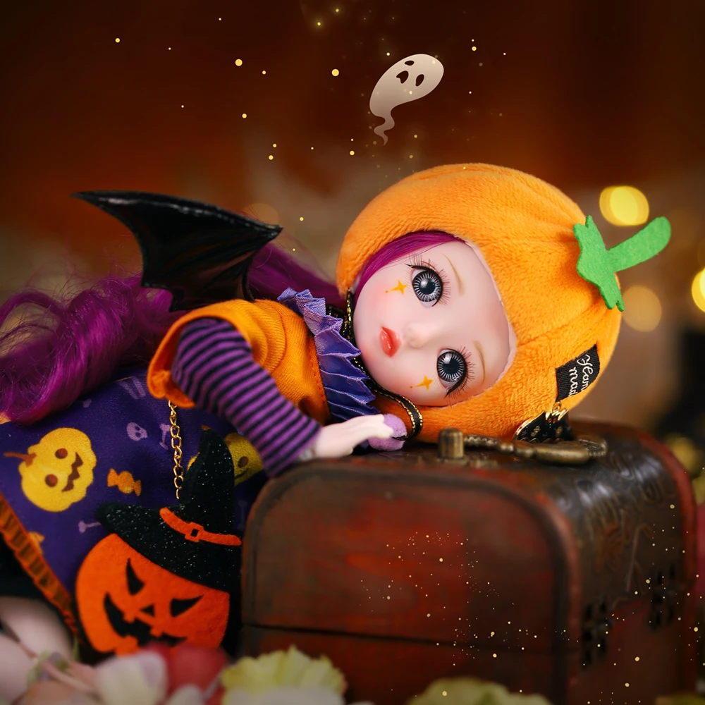 

DBS DREAM FAIRY 1/6 BJD 28cm Mechanical Joint Body Halloween cute pumpkin shape gift toy SD